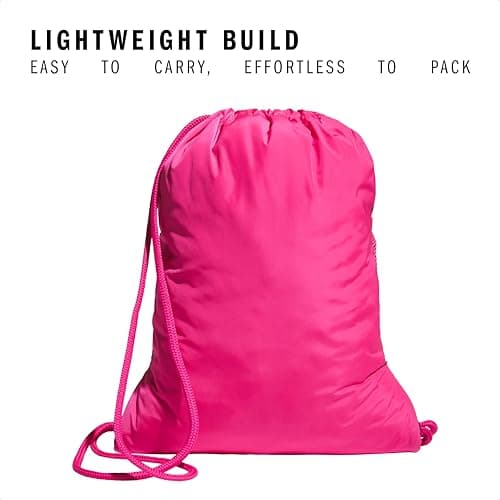 adidas Alliance Sackpack – Drawstring Backpack for Sports, Small Gym Bag, Team Shock Pink 2/White/3, OSFA — view 3
