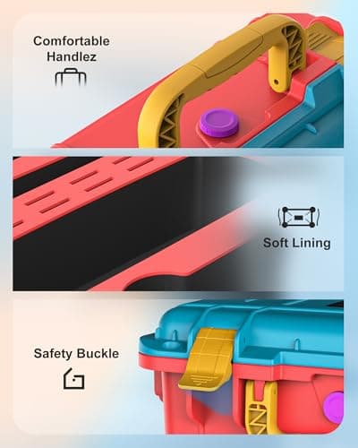 STARTRC GAMES Hard Carrying Case for Nintendo Switch 2, Professional Deluxe IP67 Waterproof, Soft Lining Hard Travel Case for Nintendo Switch 2 Console Pro Controller & Accessories (Blue & Orange) — view 2