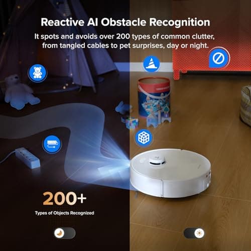 roborock Qrevo Curv 2 Flow Robot Vacuum and Mop, SpiraFlow Real-Time Self-Cleaning Roller Mop, 20,000 Pa, Dual Zero-Tangle System, AI Obstacle Avoidance, Heat-Washes & Dries Mop, Carpet Protection — view 4