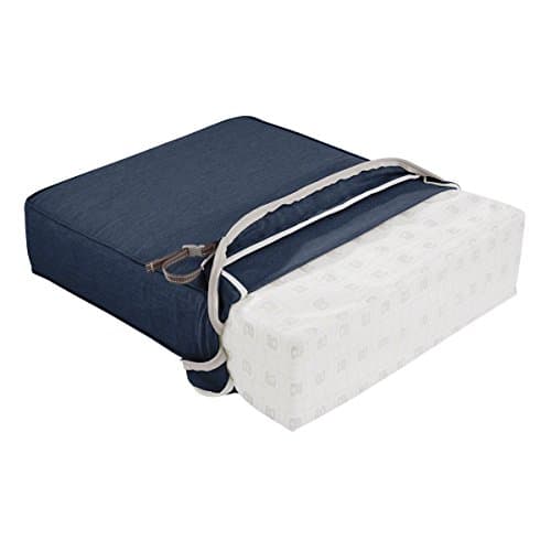 Classic Accessories 62-020-INDIGO-EC Montlake Seat Cushion Foam and Slip Cover, Heather Indigo, 25" Wide x 25" deep x 5" Thick — view 3