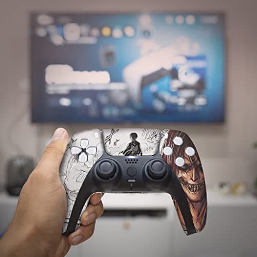 Attackk On Titan Custom PS-5 Controller Wireless compatible with Play-Station 5 Console by BCB Controllers | Proudly Customized in USA with Permanent HYDRO-DIP Printing (NOT JUST A SKIN) — view 3