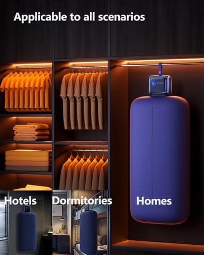 Portable Compact Clothes Dryer, Global Voltage Travel Dryer, Unique Design with 4 Drying Modules, 36-Decibel Silent design, Quiet Efficient Portable Drying System for Home, Travel & Dorm — view 4