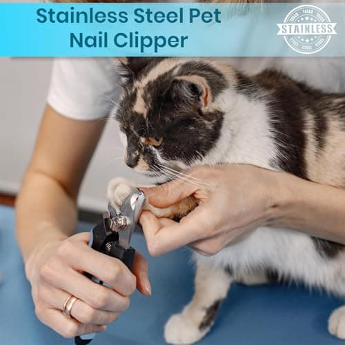 Candure Dog Nail Clippers and Trimmer with Safety Guard to Avoid Over-Cutting Toe Nails- Professional Grooming Razor Edge Blades Pet Nail Clipper with Free Nail File for Small Medium Large Breeds — view 2