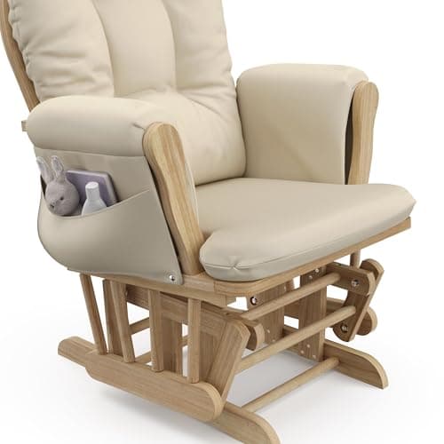 Storkcraft Premium Hoop Glider & Ottoman (Natural/Beige) — GREENGUARD Gold Certified Nursery Glider, Solid Wood Craftsmanship, Smooth-Gliding Nursery Chair and Ottoman, Award-Winning — view 12