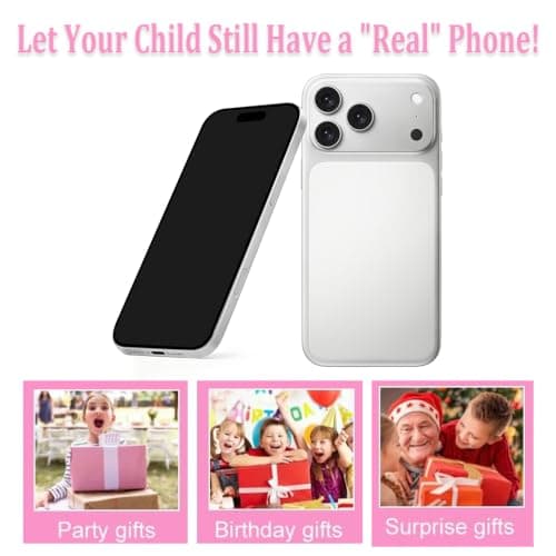 Fake Phone Dummy Prop Phone, Black Screen DecoyPhone PearPhone Non-WorkingPhone, DisplayPhone Look Like Real Phone 17 Pro, Silver — view 3