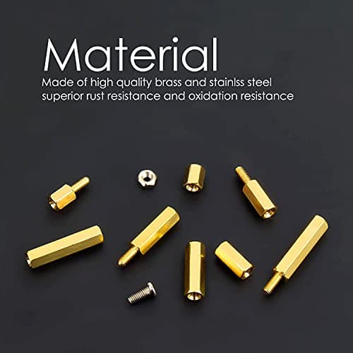iUniker 134 Pcs for Raspberry Pi Standoffs M2.5 Spacers Screws Nut Brass Standoff Screws Kit with Box for Raspberry Pi, Pi 5, PCB Boards, M.2 NVMe Ssd PCIe Board Kit — view 3