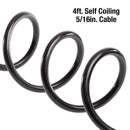 Master Lock Bike Lock Cable with Combination 4ft Black Bicycle Lock with Vinyl Coating 8143D — view 3