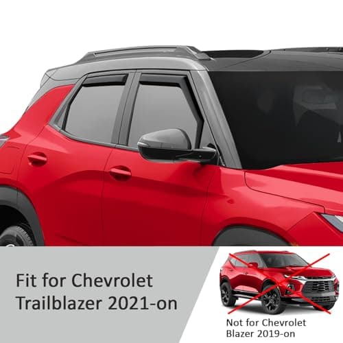 Voron Glass in-Channel Extra Durable Rain Guards for Chevrolet (Chevy) Trailblazer 2021-2026, Window Deflectors, Vent Window Visors, 4 Pieces - 200417 — view 4