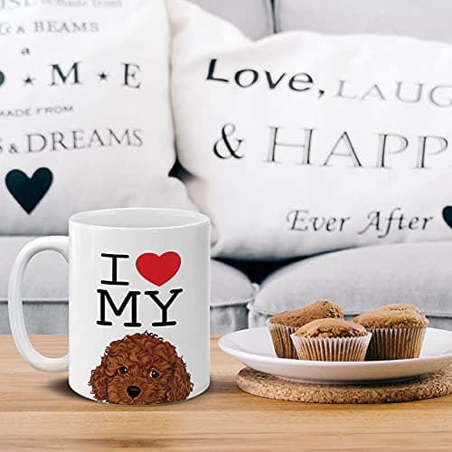 MUGBREW I Love My Brown Toy Poodle Ceramic Coffee Mug Tea Cup, 11 OZ — view 4