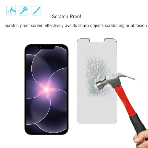 Ailun Privacy Screen Protector for iPhone 17e / iPhone 16e / iPhone 14 / iPhone 13 / iPhone 13 Pro [6.1 Inch] 2 Pack Anti Spy Private Tempered Glass Case Friendly [Not for iPhone 16 6.1 Inch] — view 4