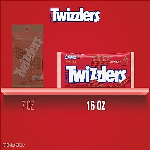 Twizzlers, Twists Strawberry Flavored Licorice Style, Chewy Candy Bag, 16 Ounce — view 3
