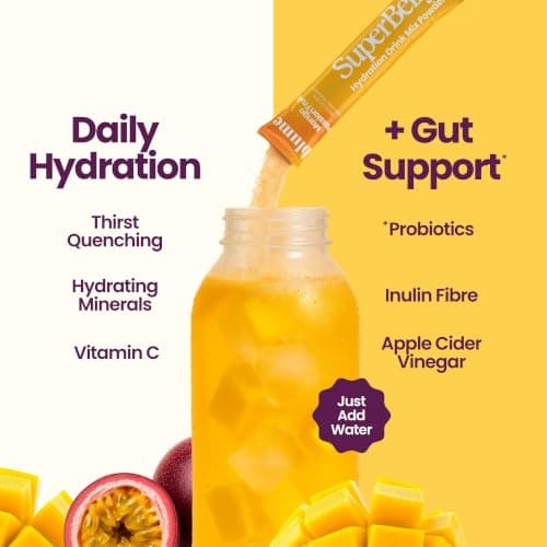 Blume SuperBelly Packets, Sugar-Free, with, Apple Cider Vinegar- Mango Passion Fruit, 15 Sticks - Canadian Brand — view 2