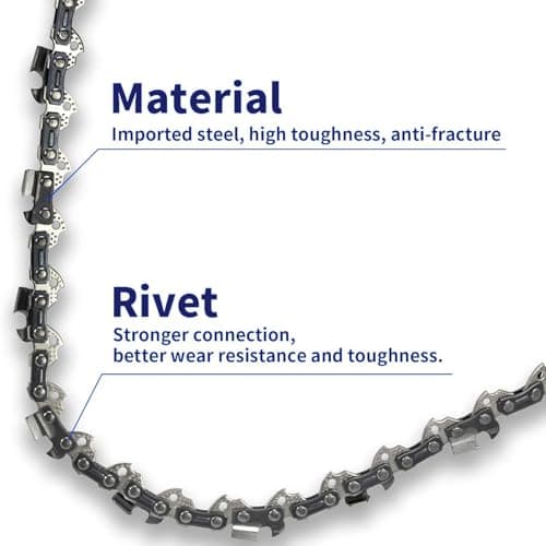 3 Pack 10 Inch Chainsaw Chain S40 3/8" LP Pitch .050" Gauge 40 Drive Links, 10-inch Replacement Chains Fits Remington, Greenwork, Sunjoe, Worx and More — view 3