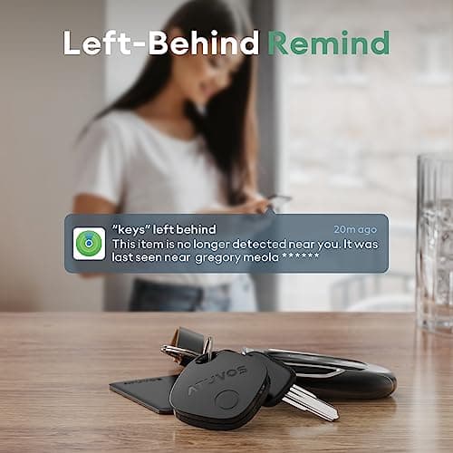 ATUVOS Air Tracker Tag 4 Pack, Smart Key Finder Luggage Tracker Compatible with Apple Find My (iOS Only, Android not Supported), Bluetooth Item Locator for Bags, Suitcase, Wallet, Replaceable Battery. — view 4