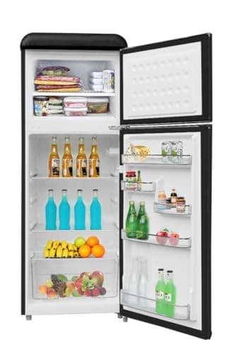 Frigidaire EFR756, 2 Door Apartment Size RETRO Refrigerator with Top Freezer, Chrome Handles, 7.5 cu ft — view 5