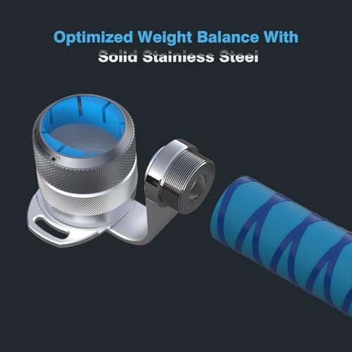 VR Cricket Bat Attachment for iB Cricket - Aluminum Short Cricket Bat Handle Accessory Compatible with Meta Quest 3/3s, Q2 and Q Pro Enhance Immersive VR Game Experience- Right(Blue) — view 5