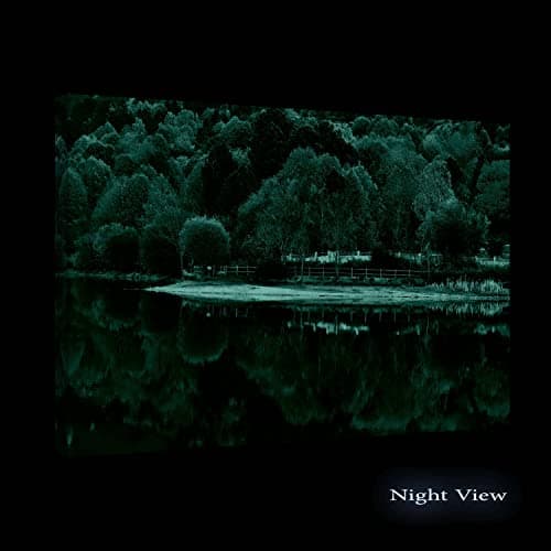 Startonight Canvas Wall Art - Colors of Forest Water Reflection, Nature Trees Lake Colorful Large Stretched Print, Modern for Bedroom or Living Room, Office Decor Unique Luminous Artwork 32" x 48"