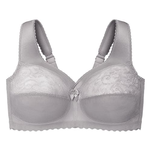Glamorise Women's Plus Size Magic Lift Full-Figure Support Bra #1000, Soft Grey, 40DD — view 3
