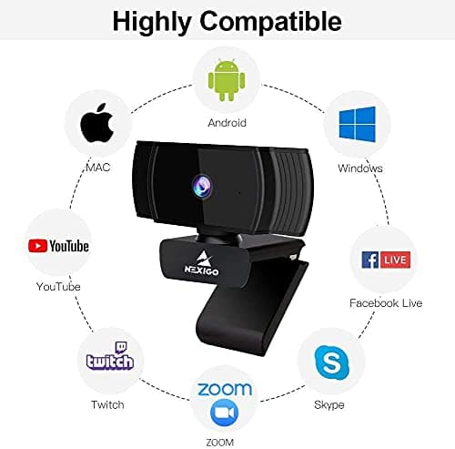 NexiGo N930AF Webcam with Microphone for Desktop, Autofocus, Webcam for Laptop, Computer Camera, 1080p HD USB Web Camera, Compatible with Zoom/Switch 2/Teams/Webex — view 4