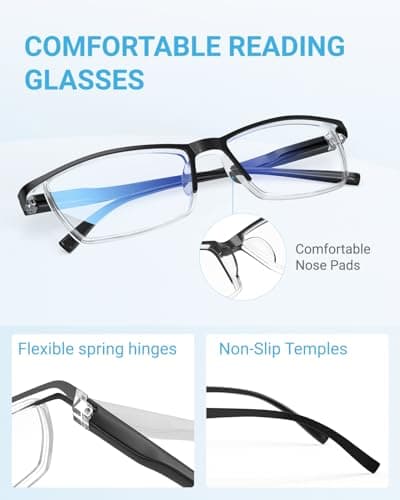 LUFF 4Pcs Anti-Blue-ray Reading Glasses Portable Ultra-Light Readers for Unisex — view 6
