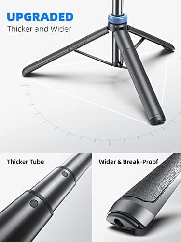 Kaiess 62" Phone Tripod, Selfie Stick Tripod & Phone Tripod Stand with Remote, Cell Phone Tripod for iPhone, Extendable Travel Tripod Compatible with iPhone/Android/Camera