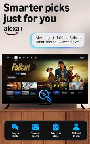 Amazon Ember 43" 4-Series with Fire TV (newest model), 4K Ultra HD smart TV with Alexa Remote, HDR10+, fast processor, Dolby Audio, Ambient Experience, free and live TV, find shows faster with Alexa+ — view 3