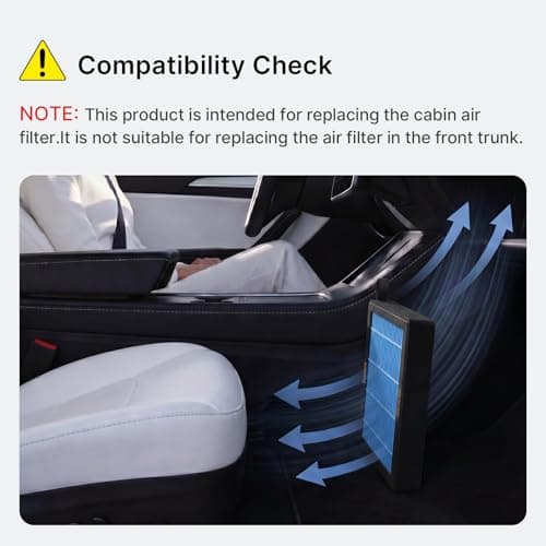 CYBERBEANS Air Conditional Replacement with Activated Carbon for Tesla Model 3 Model Y HEPA Cabin Air Filter Accessories 2016-2024/2025/2026 Upgraded Version(2 Pack) — view 7