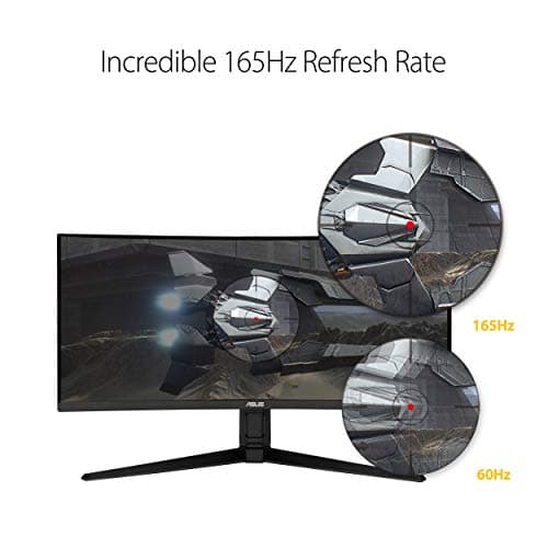 ASUS VG34VQL1B TUF 34 Inch Curved Gaming Monitor - WQHD (3440x1440), 165Hz, 1ms, Extreme Low Motion Blur, FreeSync Premium, Eye Care, Height Adjustable, DisplayHDR 400, DisplayPort, HDMI, USB — view 2