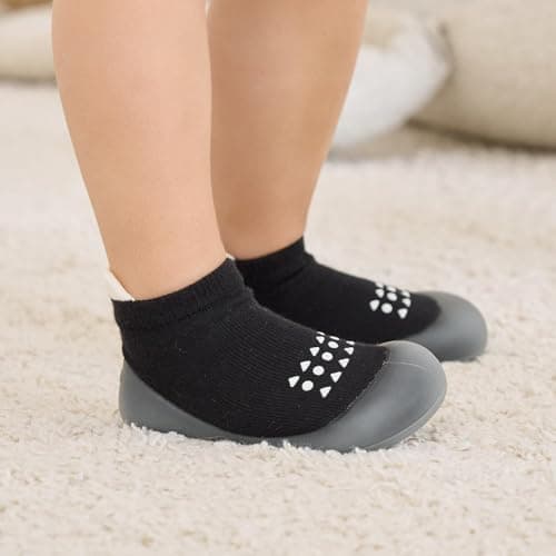 Baby Walking Sock Shoes Infant Non-Slip Breathable Slippers with Soft Rubber Sole Baby Boys Girls Sneakers