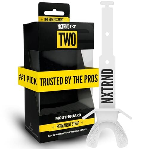 Nxtrnd TWO Football Mouth Guard, Football Mouthpiece With Strap, Fits Adult & Youth