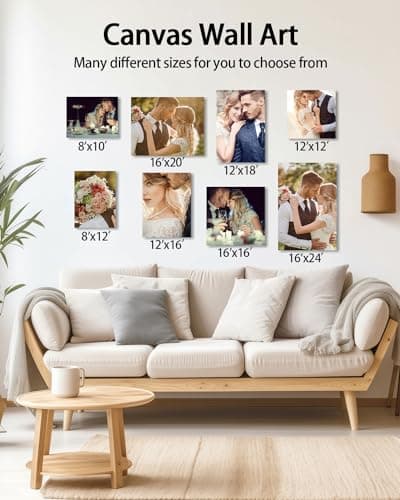 AbcCustomize Canvas Prints with Your Photos, Ship Next Day Custom Canvas Prints for Living Room, Bedroom, Home Decor, Personalized Gifts for Family, Friends, Anniversaries, Ready to Hang — view 5
