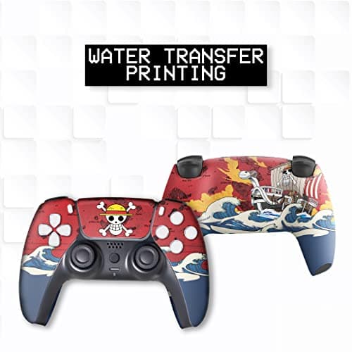 One Peice Custom PS-5 Controller Wireless compatible with Play-Station 5 Console by BCB Controllers | Proudly Customized in USA with Permanent HYDRO-DIP Printing (NOT JUST A SKIN) — view 2