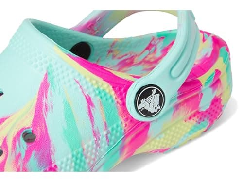 Crocs, Unisex, Classic Marbled Tie-Dye Clogs (Toddler), Aquamarine/Multi, 4, Medium — view 9