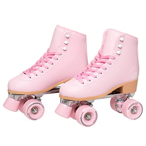 C SEVEN C7skates Cute Roller Skates for Girls and Adults (Cherry Blossom, Women's 8 / Men's 7)