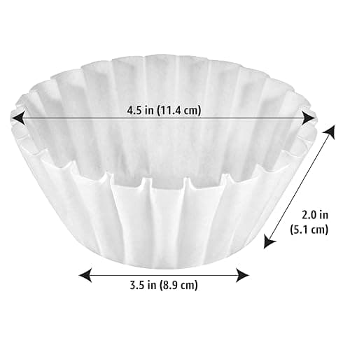Amazon Basics Basket Coffee Filters for 1-4 Cup Coffee Makers, White, 200 Count — view 2