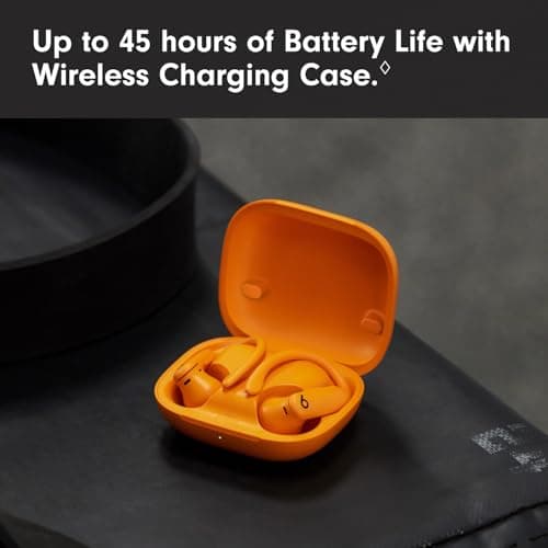 Beats Powerbeats Pro 2 - Wireless Noise Cancelling Workout Earbuds with Secure- Fit Earhooks, Up to 45-Hour Battery with Charging Case, Sweat & Water Resistant, Heart Rate Monitoring - Electric Orange — view 5