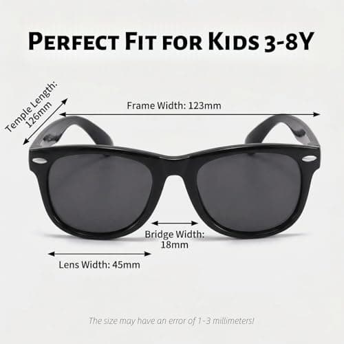 3 Pack Kids Polarized Sunglasses For Girls Boys, Flexible TPEE Rubber Frame for Children Age 3-8 (3pack-3 style PINK) — view 6