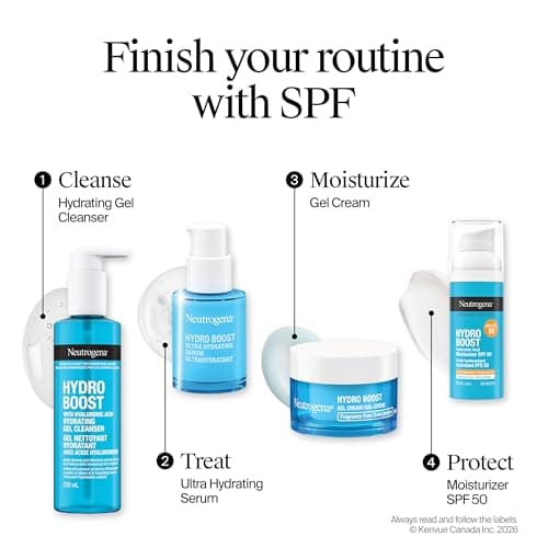 Neutrogena Hydro Boost Hyaluronic Acid Moisturizer SPF 50 with Broad Spectrum, Non-Greasy, Fragrance Free Daytime Facial Moisturizer to Hydrate Dry Skin, 50 mL — view 8