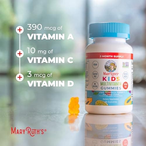 MARYRUTH'S Kids Vitamins | Multi | Sugar Free | 2 Month Supply | Kids Multivitamin Gummies for Ages 2+ | Vegan | Only 1 Gummy a Day | 60 Count — view 6