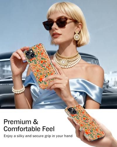MERRO for iPhone 14/iPhone 13 Case,Cute Floral Aesthetic Y2K Phone Cover — view 3