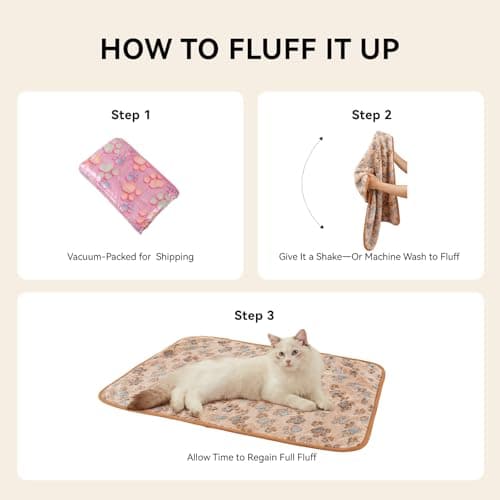 LINENLUX 1 Pack 3 Blankets Super Soft Fluffy Premium Fleece Dog Blankets for Puppy Cat Pet Blanket Flannel Throw Warm Sleep Dog Paw-3pcs 23x16 inch — view 7