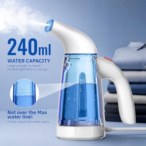 OGHom Steamer for Clothes, Handheld Clothing Steamer for Garment, 240ml Big Capacity 700W Portable Travel Steam Iron (Only for 120V) — view 5