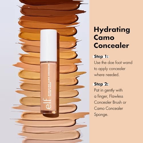 e.l.f. Hydrating Camo Concealer, Covers Blemishes & Under-Eye Circles, Full-Coverage & Delivers A Satin Finish, Vegan & Cruelty-Free, Light Ivory — view 2