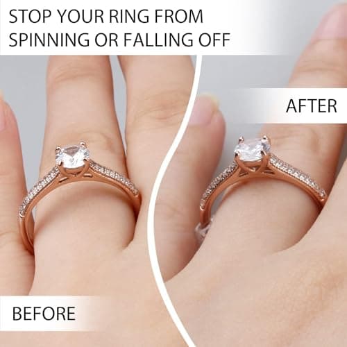 Ring Sizers for Loose Rings, Eiito Ring Size Adjuster Spacers or Tightener, Invisible Guards, 6 Sizes Fitter, Resizer Fit Almost Any Rings, Reduces Size by 0.5-1.5 — view 3