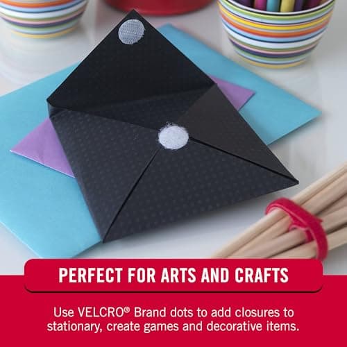 VELCRO Brand Dots with Adhesive Black | 200 Pk | 3/4" Circles | Sticky Back Round Hook and Loop Closures for Organizing, Arts and Crafts, School Projects — view 7
