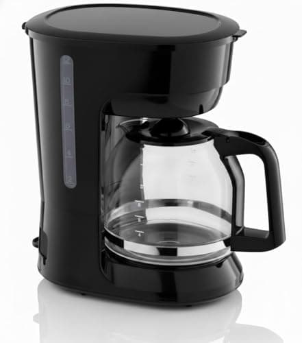 BLACK 12-Cup Coffee Maker with Easy On/Off Switch, Easy Pour, Non-Drip Carafe with Removable Filter Basket, Keep Hot