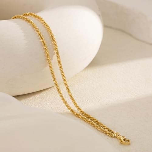 Tewiky 14K Gold Plated Ankle Bracelets for Women, Dainty Layered Waterproof Anklet for Women Adjustable Sparkly Chain Set Stackable Summer Beach Jewelry Gift — view 5