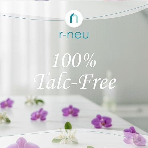 R-NEU Body Powder for Women with Powder Puff, 100% Talc-Free, Luminous Lemon Scented Dusting Powder, After Bath for Soft Skin, Extra Large, (2 Pack, 5oz Each) — view 2