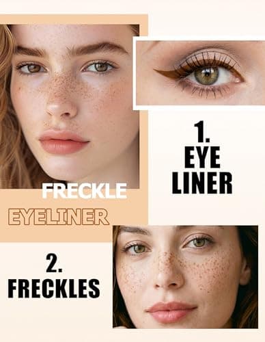 Jutqut Freckle Pen & Freckle Stamp – 2-in-1 Dual-Ended Faux Freckle Stamp Pen, Waterproof & Smudge-Proof Long-Lasting Freckle Pen, Curved Precision Tip for Natural Faux Freckles Makeup, #01 Natural Coffee