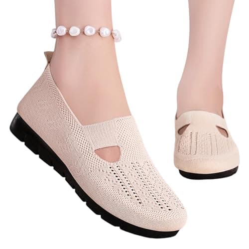 Women's Mesh Loafers Shoes Casual Breathable Slip-ons Flats Summer Knit Comfortable Walking Flat Sneakers — view 4